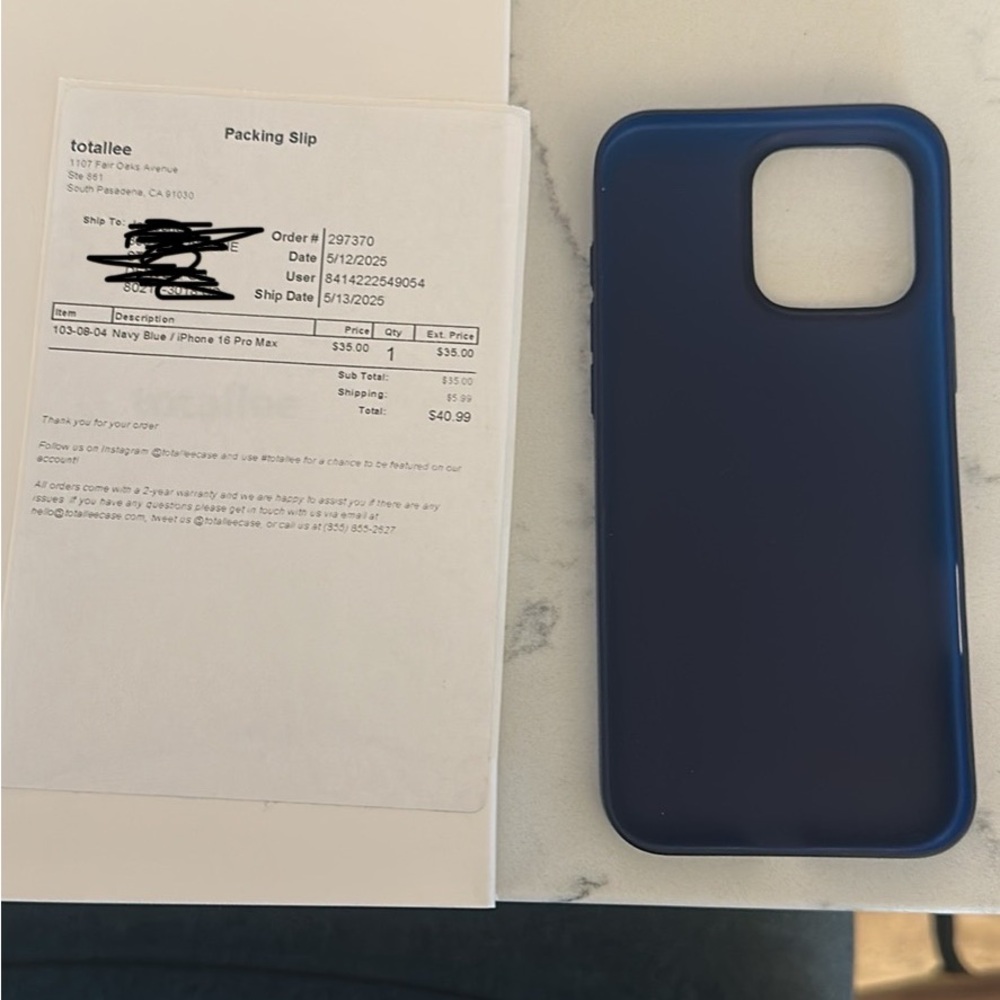 Navy Blue iPhone 16 Pro Max Case - NEW